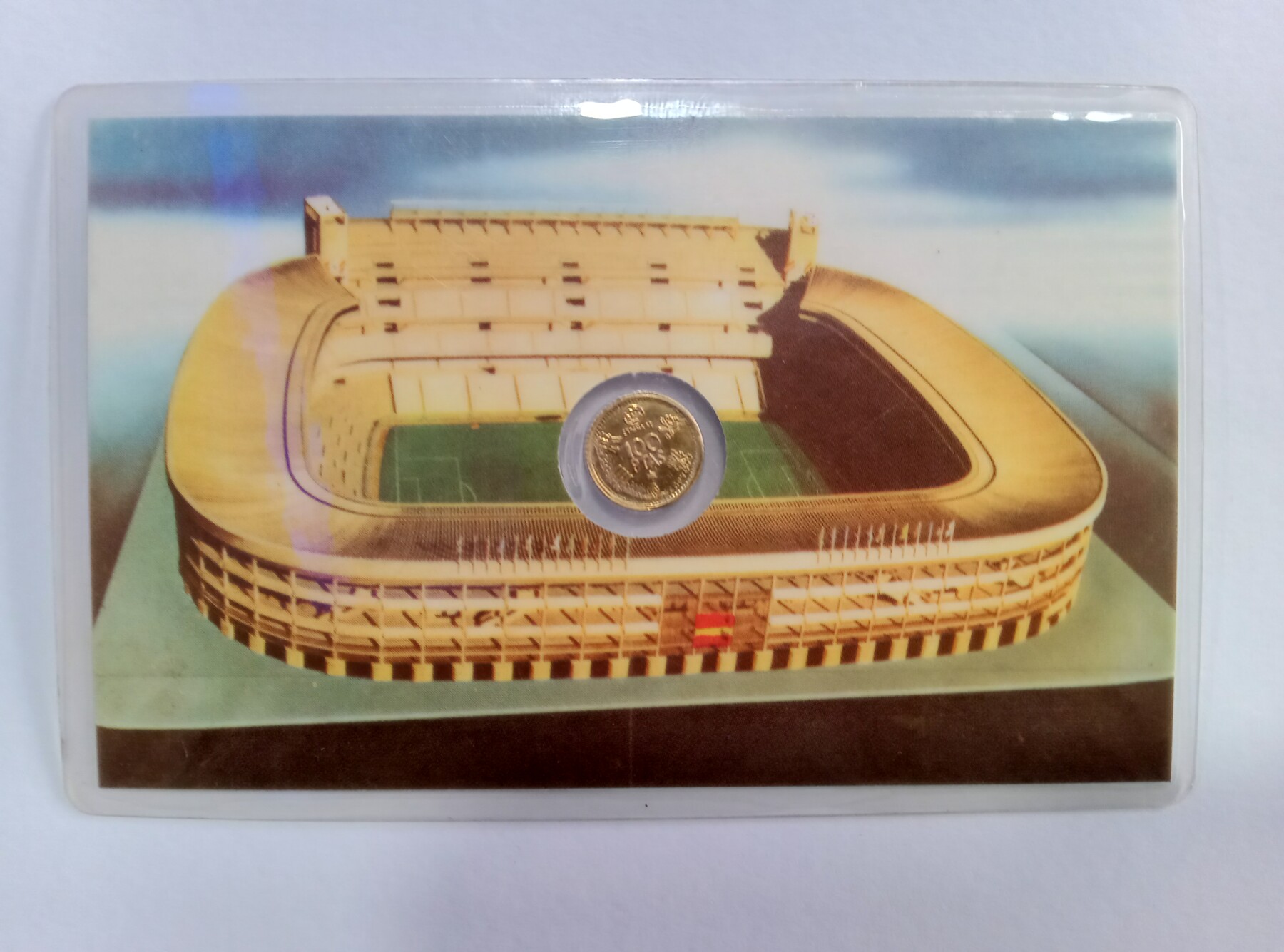 Moneda peseta colección, miniatura conmemorativa personajes históricos – Mundial 82 Real Madrid