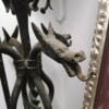 Juego completo de chimenea en hierro forjado artesanal con dragones - Image 16