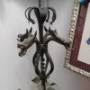 Juego completo de chimenea en hierro forjado artesanal con dragones - Image 11