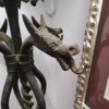 Juego completo de chimenea en hierro forjado artesanal con dragones - Image 17