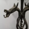 Juego completo de chimenea en hierro forjado artesanal con dragones - Image 14