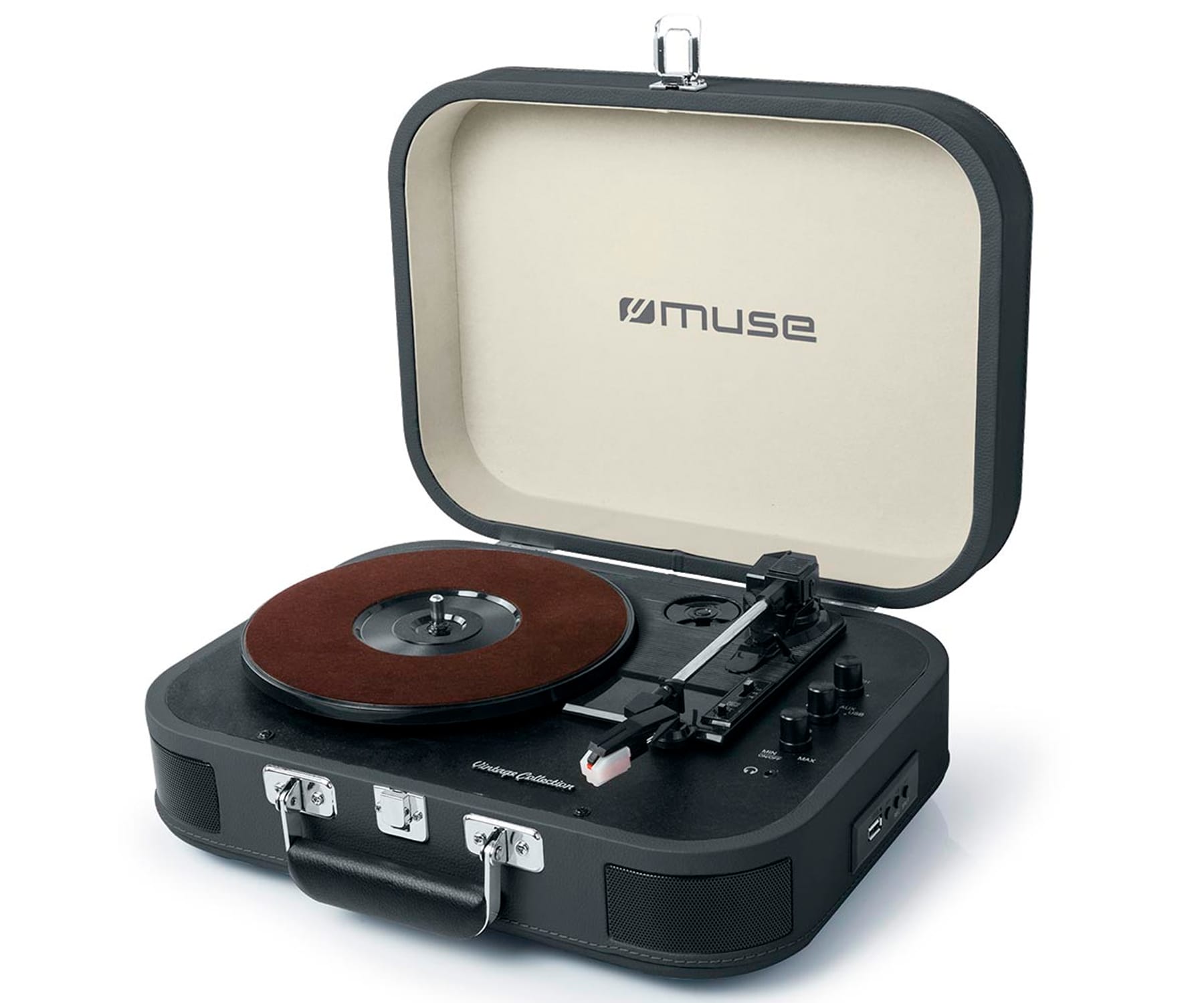 Maleta tocadiscos MUSE MT-201 Varios colores – Negro