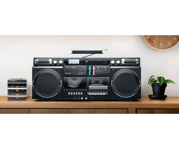 super radiocassette estilo retro con cd