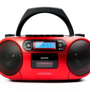 radiocassette retro rojo