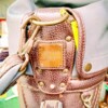 detail of a vintage Yamaha Premium golf bag