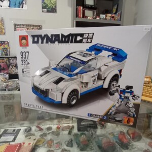 lego oferta liquidacion coche transformer blanco azul