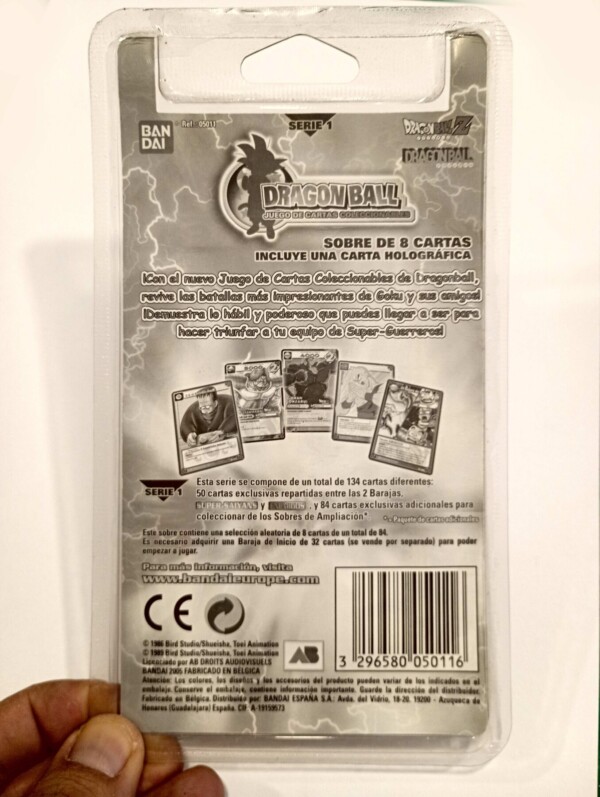 dragon ball spain tcg sobre cartas holograma