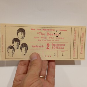 biglietto facsimile del concerto dei Beatles
