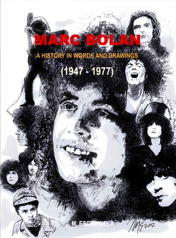 libros musica marc bolan t-rex ilustraciones wham vintage store