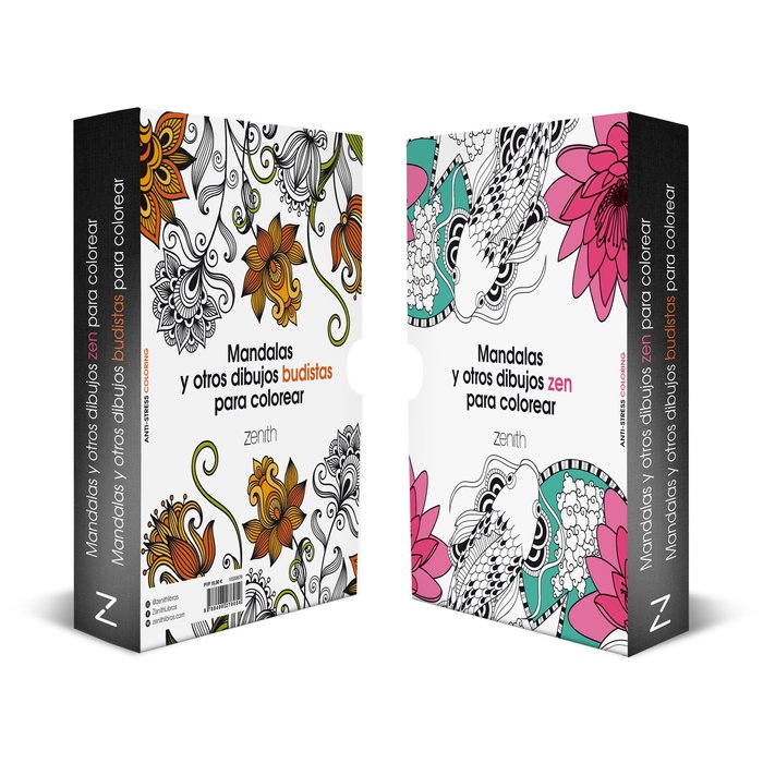ESTUCHE MANDALAS Y OTROS DIBUJOS PARA COLOREAR - AA, VV,