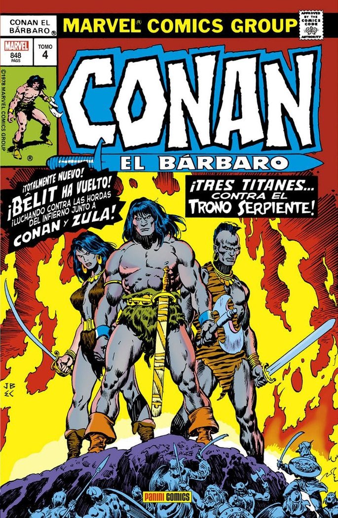 CONAN EL BARBARO 4 LA ETAPA MARVEL ORIGINAL - THOMAS,ROY/BUSCEMA,JOHN/CHAN,ERNIE