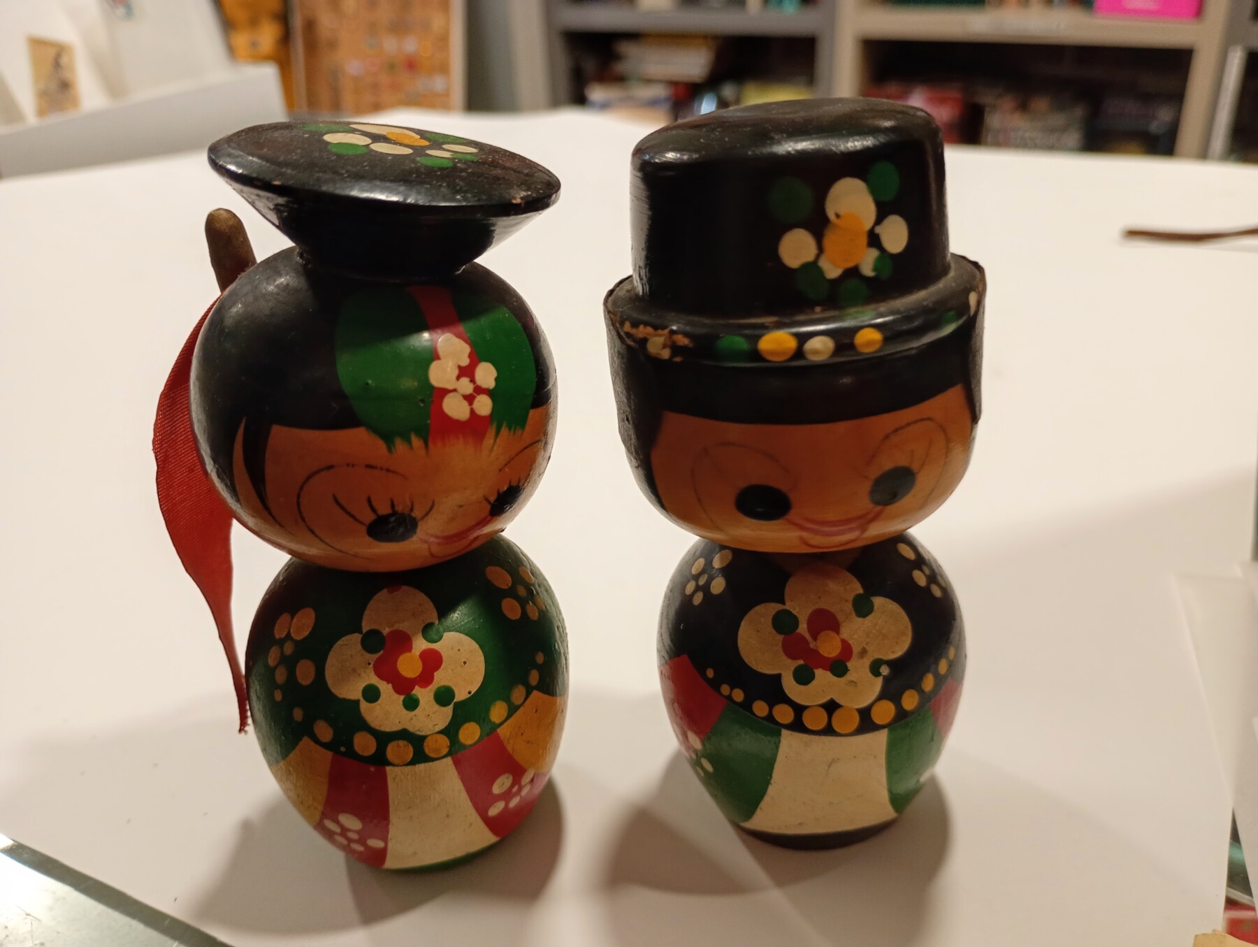 Muñecos de Madera Estilo Kokeshi (Folklore Mexicano) - Vintage Años 60 - Imatge 2