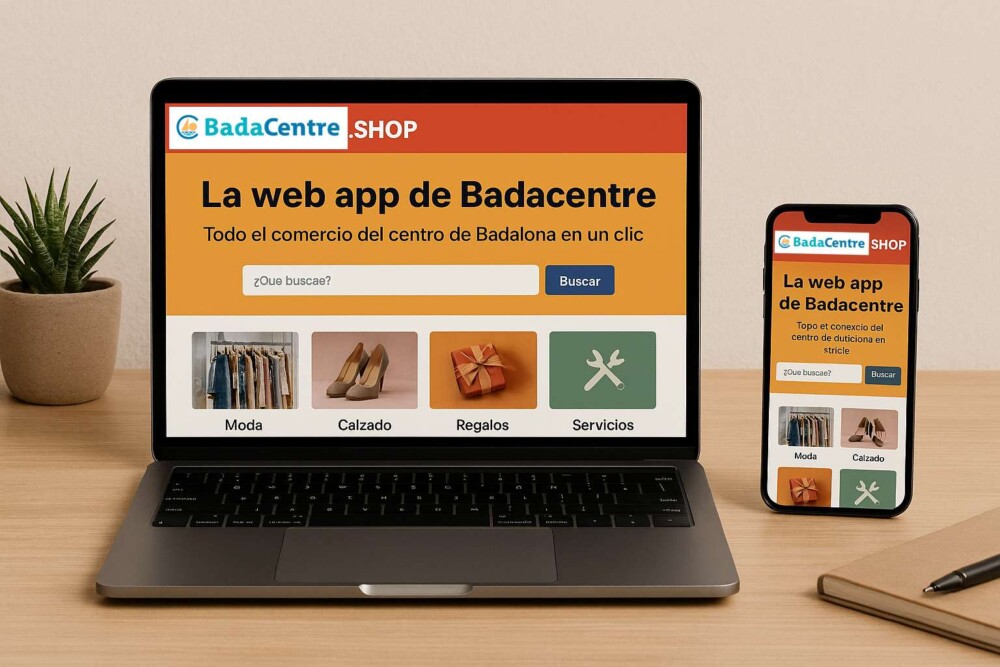 nueva web badacentre.shop webapp comercio local promociones ofertas badalona