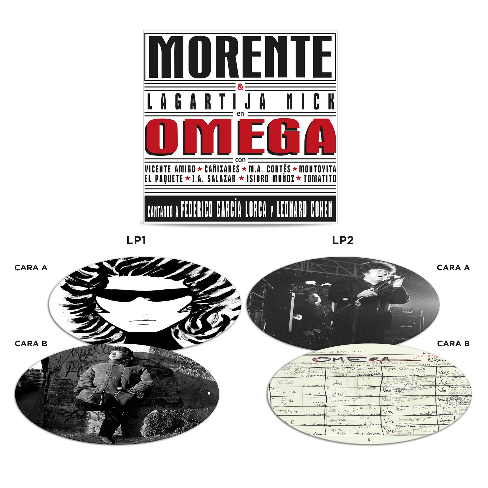 lp vinilo doble enrique morente omega lagartija nick omega leonard coen lorca badalona