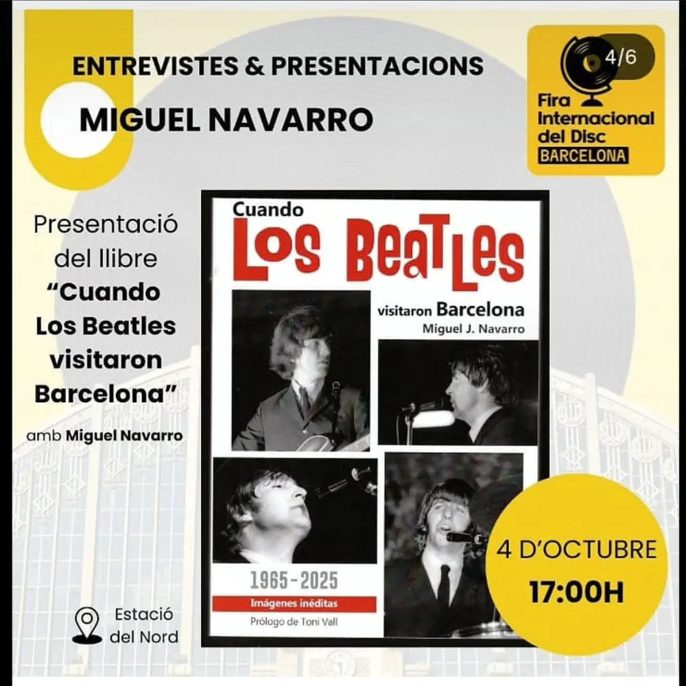 presentacion libro beatles barcelona 60 años miguel navarro fira disc