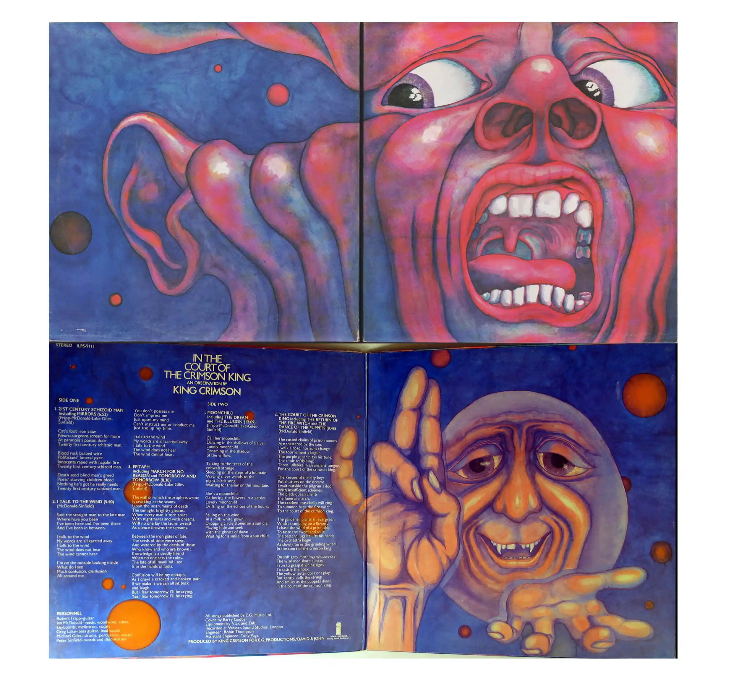 detalle interior album reedicion king crimson court of