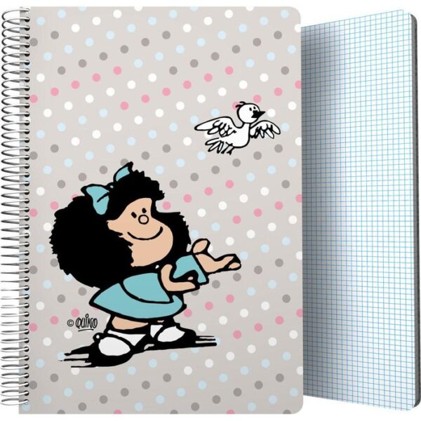 CUADERNO PP FOLIO 80H 90G CUADRO 4 MM MAFALDA 25 BIRD -