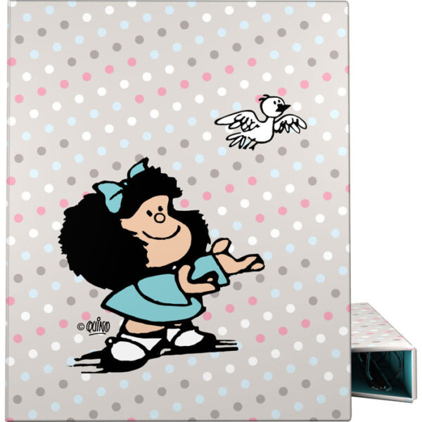 CARPETA A4 FORRADA 4 ANILLAS 25MM MAFALDA BIRD 25 -