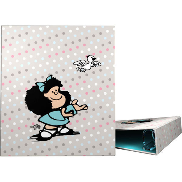 CARPETA A4 FORRADA 4 ANILLAS 40MM MAFALDA BIRD 25 -