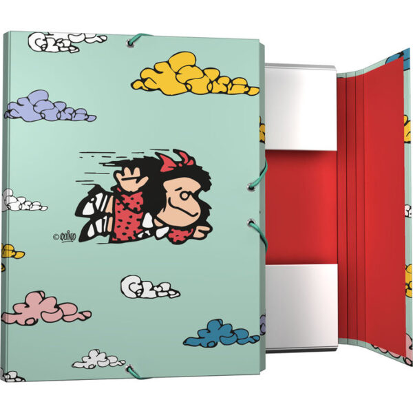CARPETA 3 SOLAPAS FORRADA MAFALDA 22 VOLANDO -