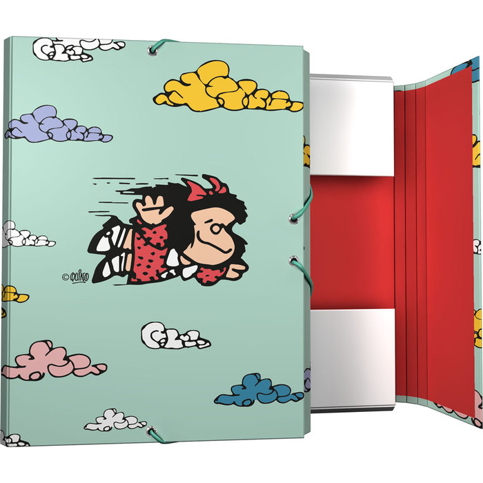 CARPETA 3 SOLAPAS FORRADA MAFALDA 22 VOLANDO -