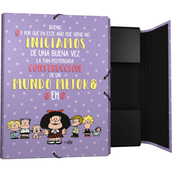 CARPETA 3 SOLAPAS FORRADA MAFALDA 22 ESPERANZA -