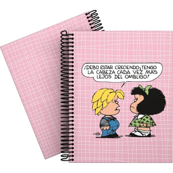 CUADERNO FORRADA A5 CUADROS MAFALDA 20 BELLY -