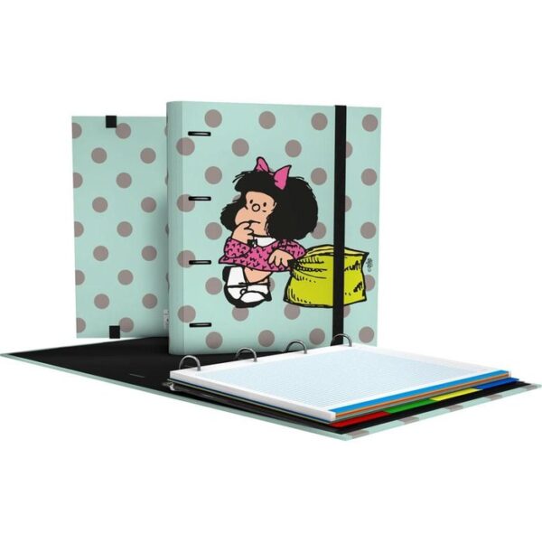 CARPEBOOK 4 ANILLAS 35MM A4 MAFALDA 20 DOTS -