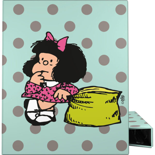 CARPETA A4 FORRADA 4 ANILLAS 25 MAFALDA 20 DOTS -