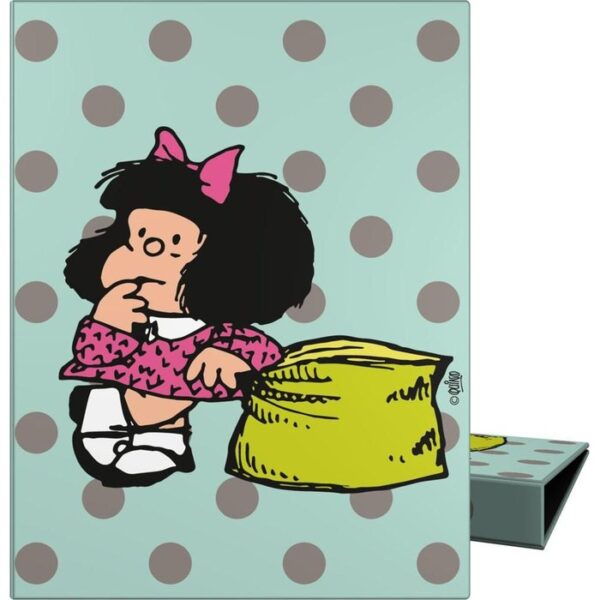 CARPETA A5 4 ANILLAS 20MM FORRADA MAFALDA 20 DOTS -