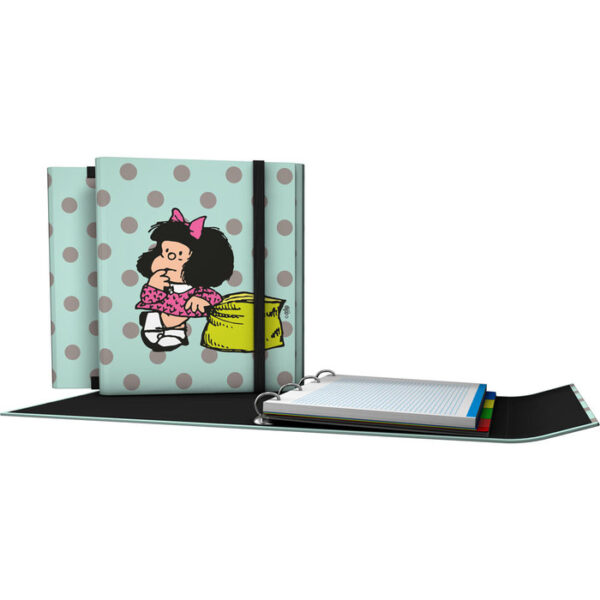 CARPEPLUS 4 ANILLAS 25MM FORRADA MAFALDA 20 DOTS -
