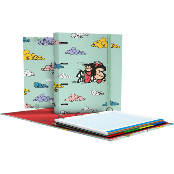 CARPEBOOK 4 ANILLAS 35 MM A4 MAFALDA 22 VOLANDO -