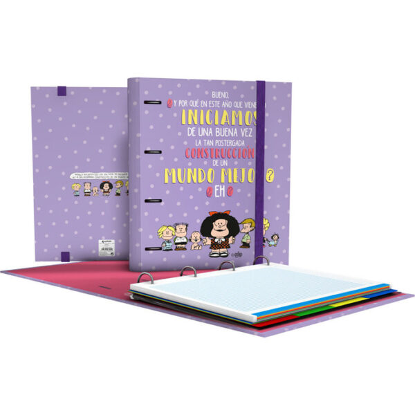 CARPEBOOK 4 ANILLAS 35 MM A4 MAFALDA 22 ESPERANZA -