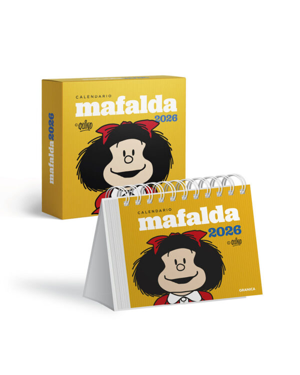 MAFALDA 2026 CALENDARIO ESCRITORIO AMARILLO CON CAJA - QUINO