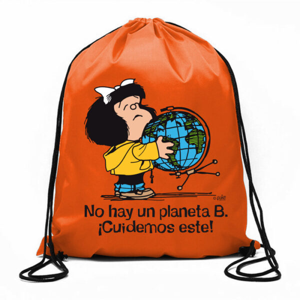 BOLSA DE CUERDAS MAFALDA NO HAY UN PLANETA B - QUINO