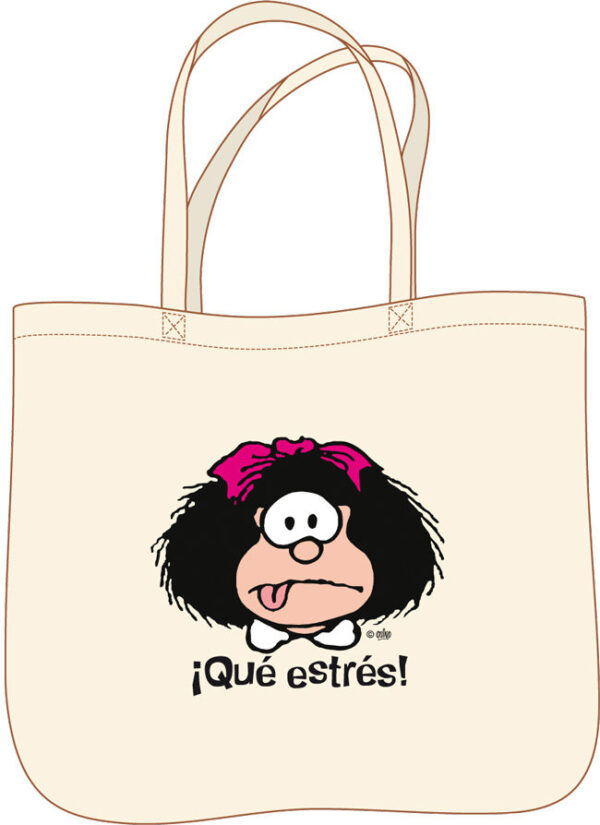 BOLSA MAFALDA TOTE BAG QUE ESTRES - QUINO