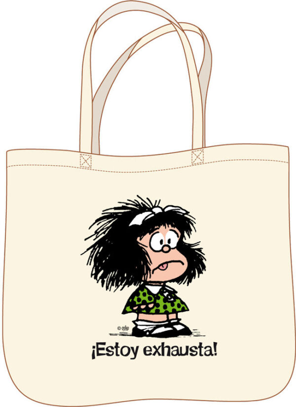 BOLSA MAFALDA TOTE BAG ESTOY EXHAUSTA - QUINO