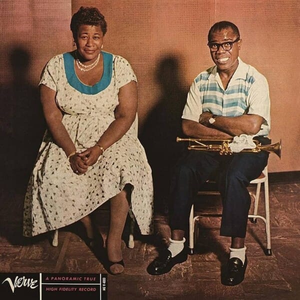 Ella Fitzgerald and Louis Armstrong vinyl LP jazz single