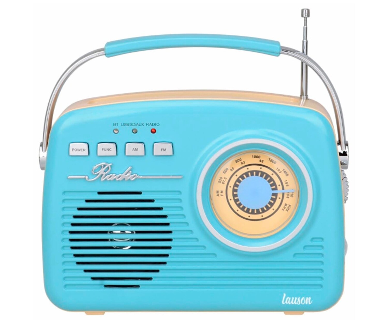 Radio estilo retro vintage Años 60 Lauson Color Vainilla o Azul Cielo