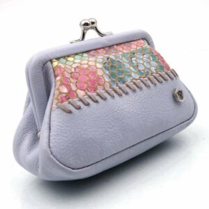 MONEDERO PIEL CON CIERRE BOQUILLA BALDOSA 12X7 -