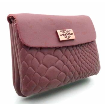 MONEDERO PIEL SNIKE DOBLE CON SOLAPA TEJA -