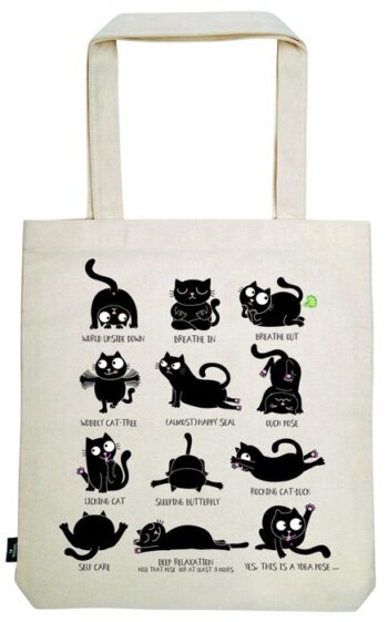 BOLSA DE TELA DE LA COMPRA ED EL GATO YOGA -