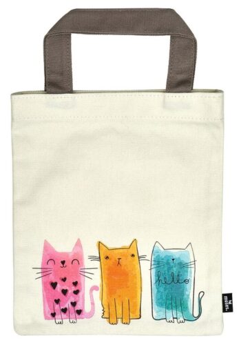 TRIO CATS TOWELETTE BAG FOR BOOKS -