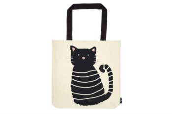 BOLSA DE TELA DE LA COMPRA GATO NEGRO -