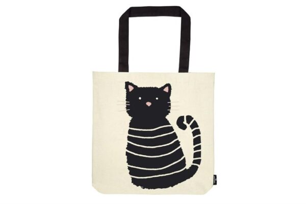 BOLSA DE TELA DE LA COMPRA GATO NEGRO -