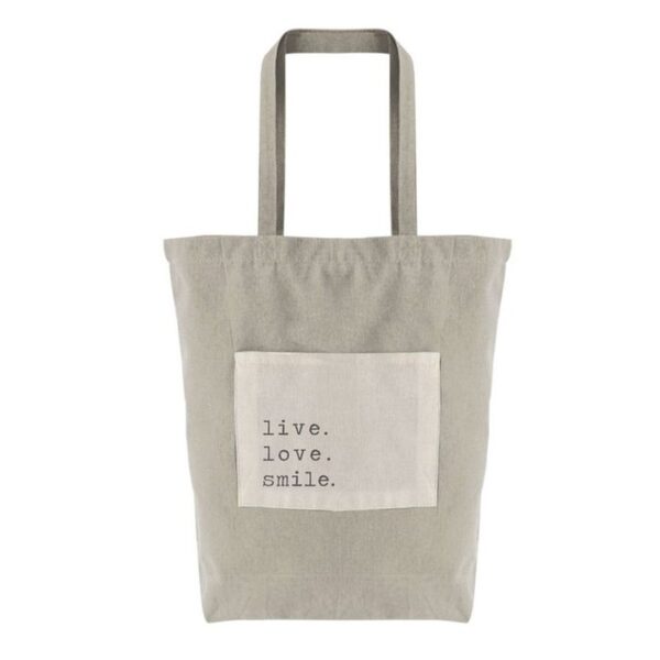 BOLSA TELA ALGODON BOLSILLO GRIS -
