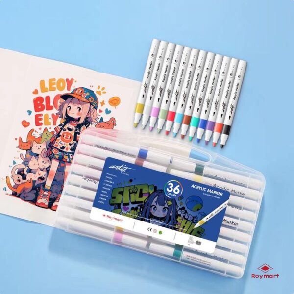 ESTUCHE MALETIN 36 ROTULADORES ACRILICOS PRIME PRICE -  - ROYMART