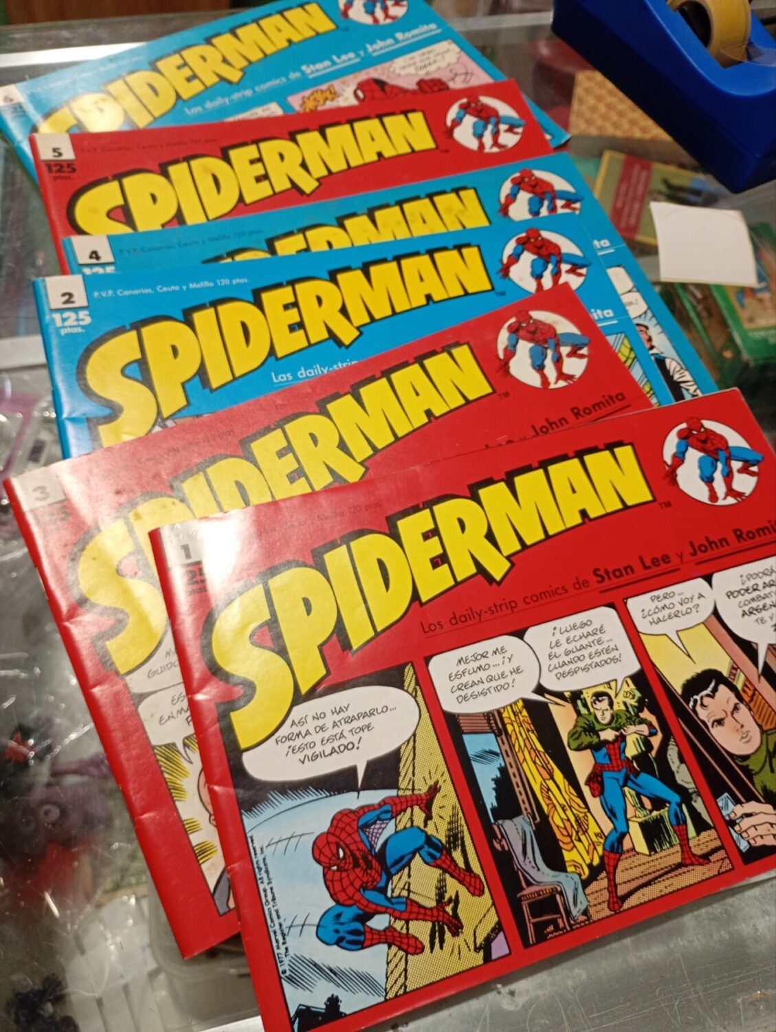 Spiderman las tiras de prensa de John Romita Marvel Forum nos. 1 a 6