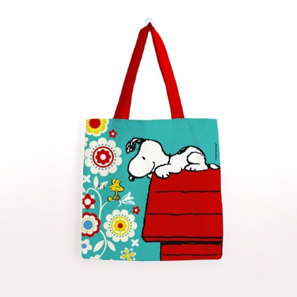 BOLSA ALGODON SNOOPY MEDIANA - 11 CASA VERDE -