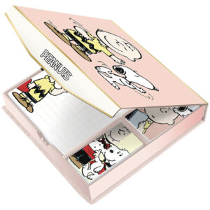 CAJA DE NOTAS Y POST IT SNOOPY - PREMIUM PAPER Colección SNOOPY 25